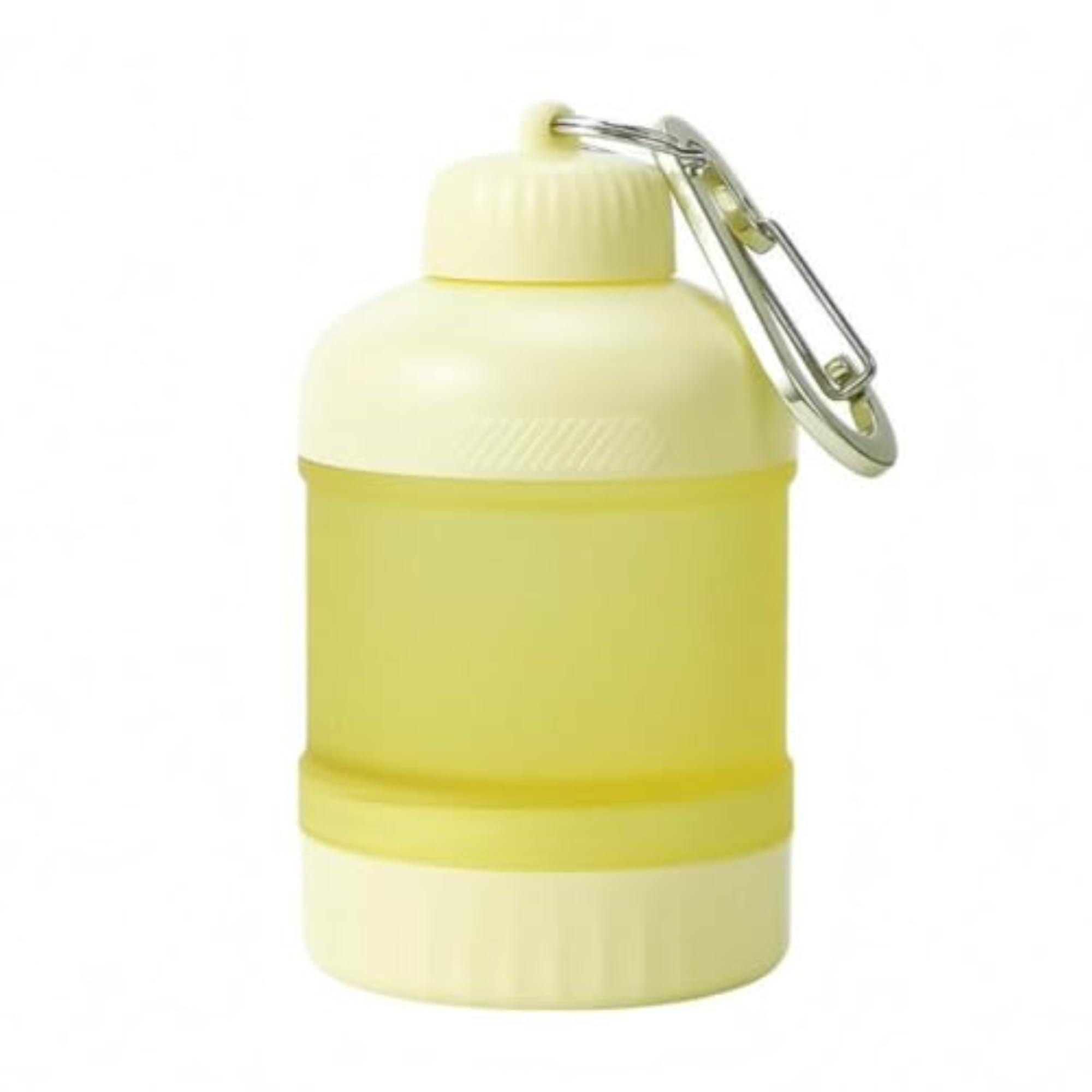 Ribbed Cap Cylindrical Powder Container, Portable